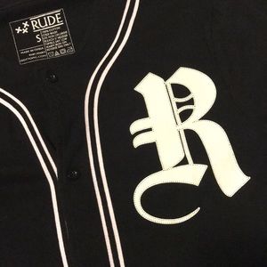 Men’s Small RUDE (Hot Topic) Button Up T-Shirt